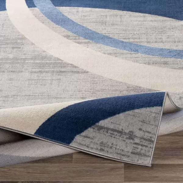imageLivabliss Zara Modern Geometric Area Rug43quot x 511quotNavyNavy