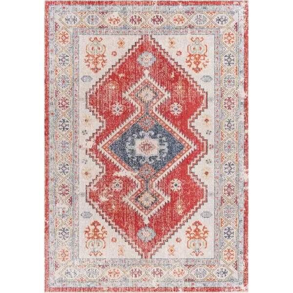 imageArtistic Weavers Huntington Beach Outdoor Bohemian Medallion Area Rug53quot x 7Red