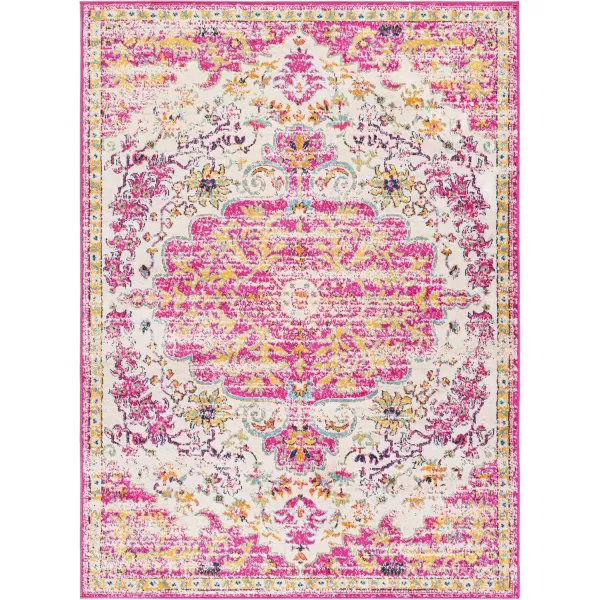 imageLivabliss Covenhill Vintage Medallion Area Rug 53quot x 71quot PinkPink