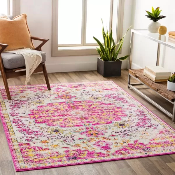 imageLivabliss Covenhill Vintage Medallion Area Rug 53quot x 71quot PinkPink