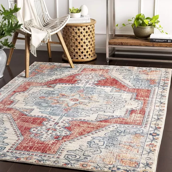 imageLivabliss Farouk Area Rug 53quot x 74quot RedBlueRed  Blue