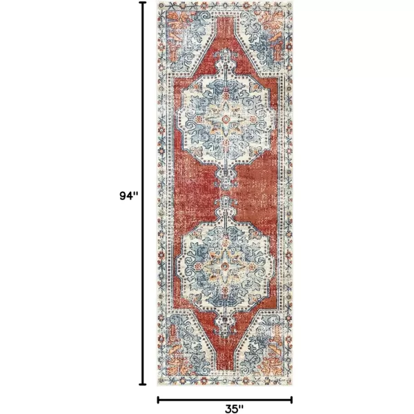 imageLivabliss Farouk Area Rug 53quot x 74quot RedBlueRedBlue