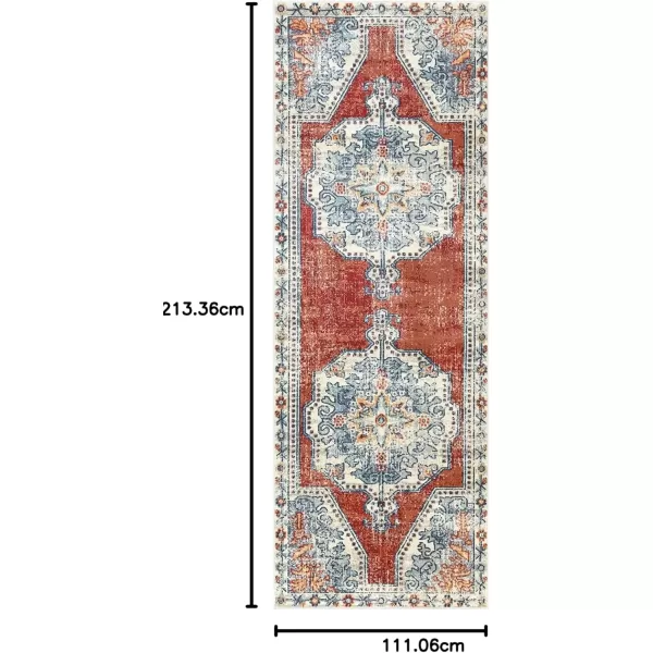imageLivabliss Farouk Area Rug 53quot x 74quot RedBlueRedBlue