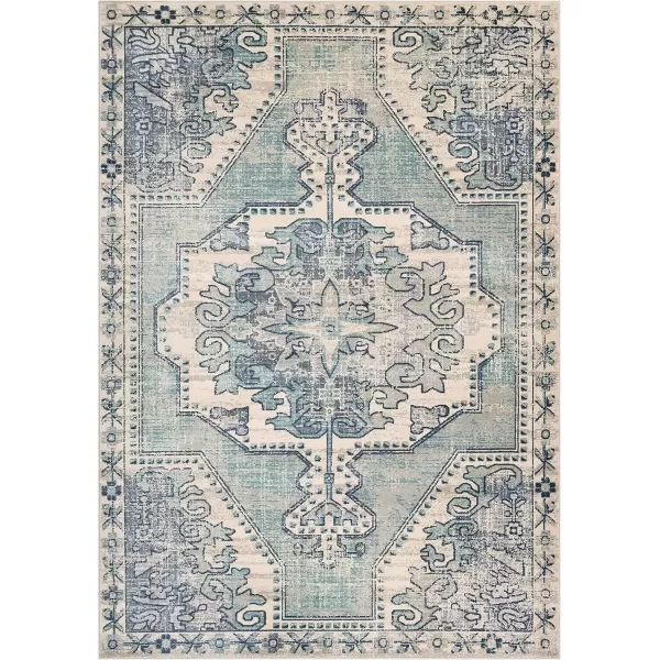 imageLivabliss Farouk Area Rug 53quot x 74quot RedBlueTeal  Navy