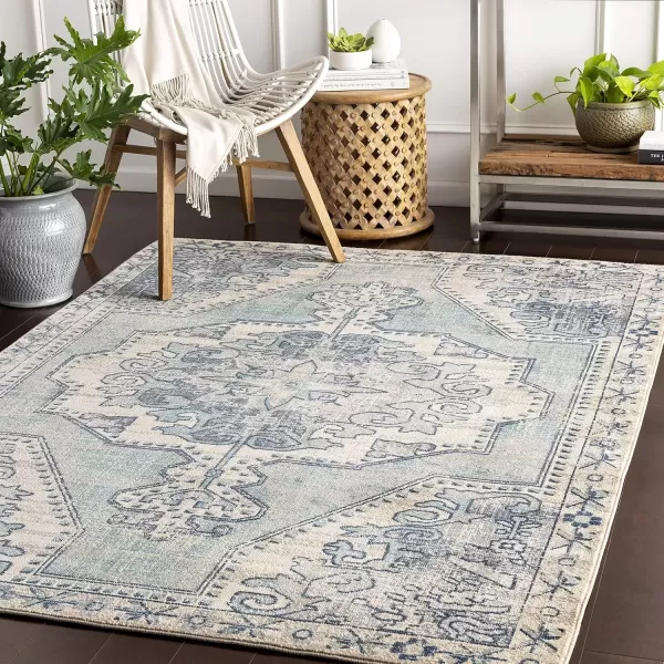 imageLivabliss Farouk Area Rug 53quot x 74quot RedBlueTeal  Navy