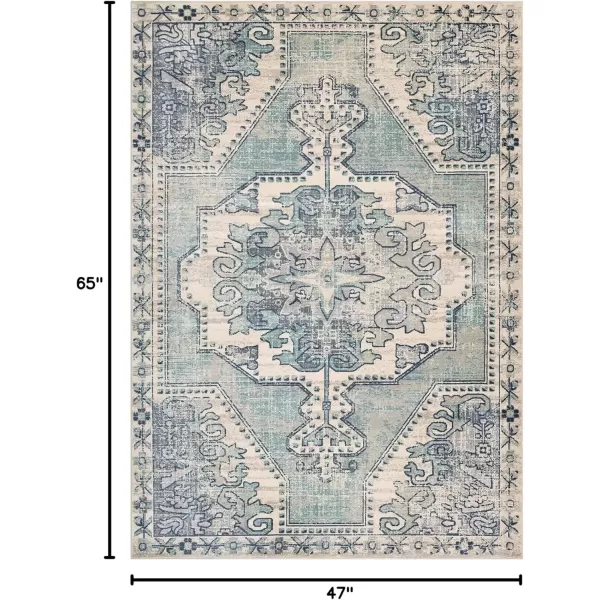 imageLivabliss Farouk Area Rug 53quot x 74quot RedBlueTeal  Navy