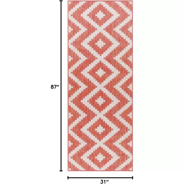 imageLivabliss Long Beach Area Rug 53quot x 7 Red OrangeGrayRed OrangeGray