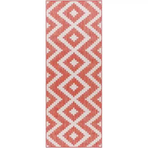 imageLivabliss Long Beach Area Rug 53quot x 7 Red OrangeGrayRed OrangeGray