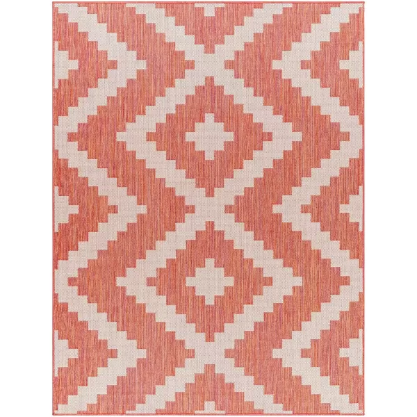 imageLivabliss Long Beach Area Rug 53quot x 7 Red OrangeGrayRed OrangeGray