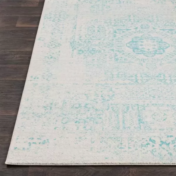 imageValeria Teal and Beige Updated Traditional Area Rug 2 x 3Light Teal