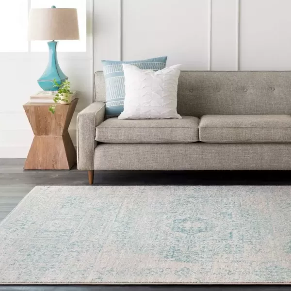 imageValeria Teal and Beige Updated Traditional Area Rug 2 x 3Light Teal