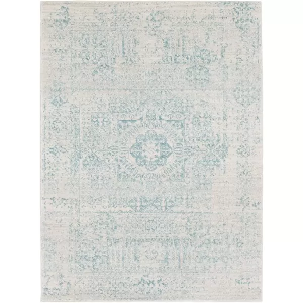 imageValeria Teal and Beige Updated Traditional Area Rug 2 x 3Light Teal