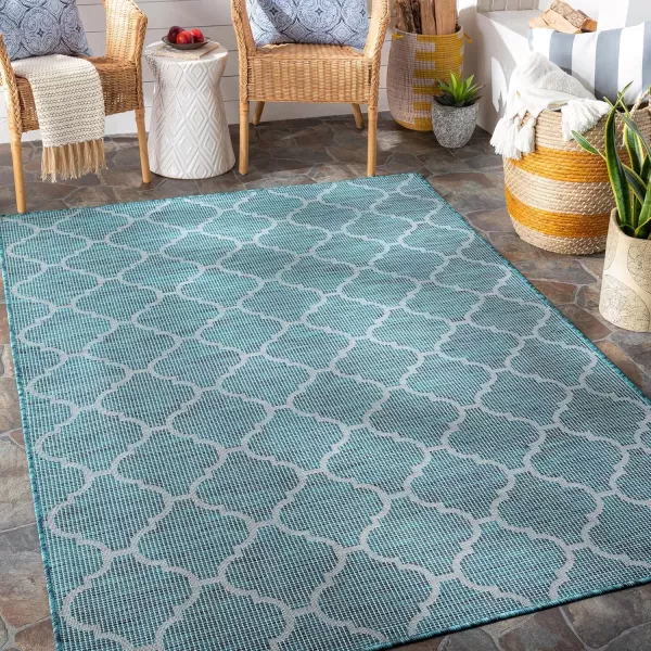 imageArtistic Weavers Ariane Outdoor Traditional Area Rug 51quot x 7 Medium GrayAqua