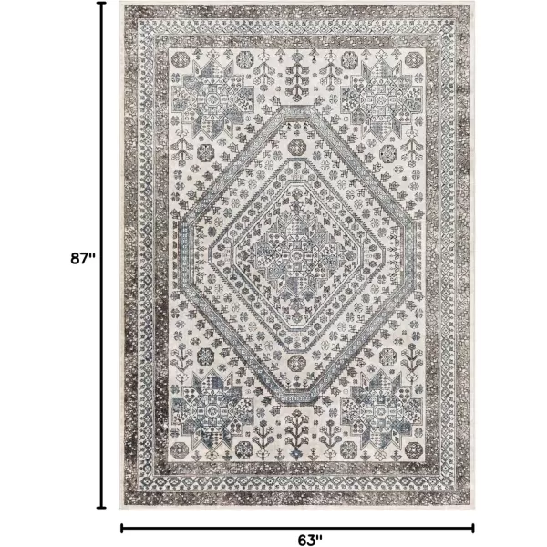 imageArtistic Weavers Marvel Vintage Oriental Area Rug 53quot x 73quot BlueBlueCharcoal