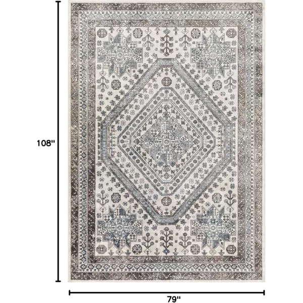 imageArtistic Weavers Marvel Vintage Oriental Area Rug 53quot x 73quot BlueBlueCharcoal