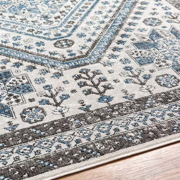 imageArtistic Weavers Marvel Vintage Oriental Area Rug 53quot x 73quot BlueBlueCharcoal