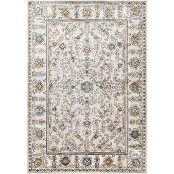 imageArtistic Weavers Marvel Vintage Oriental Area Rug 53quot x 73quot BlueBlueMustard