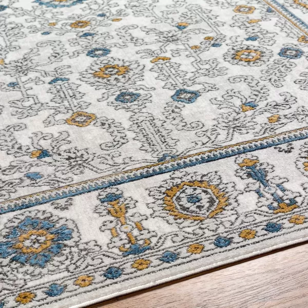 imageArtistic Weavers Marvel Vintage Oriental Area Rug 53quot x 73quot BlueBlueMustard