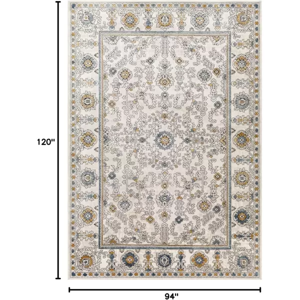 imageArtistic Weavers Marvel Vintage Oriental Area Rug 53quot x 73quot BlueBlueMustard