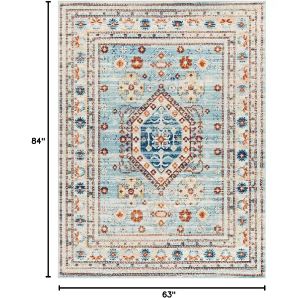 imageArtistic Weavers Tevazu Vintage Area Rug53quot x 7Light BlueLight Blue