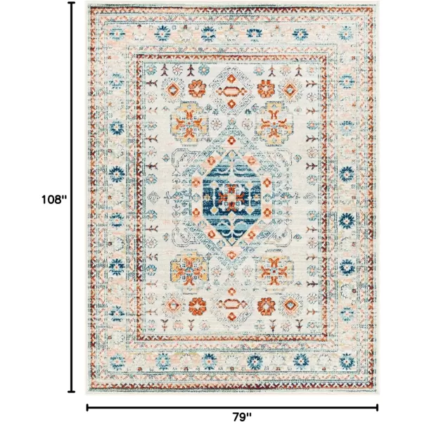 imageArtistic Weavers Tevazu Vintage Area Rug53quot x 7Light BlueLight Gray