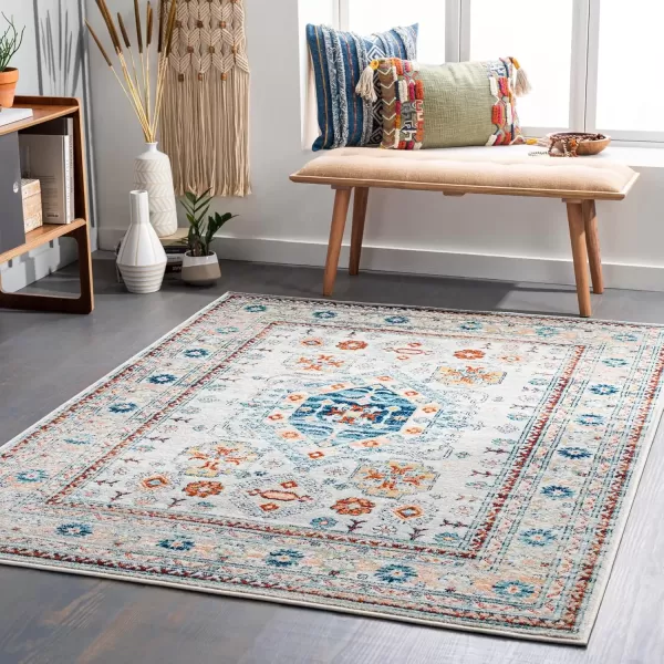 imageArtistic Weavers Tevazu Vintage Area Rug53quot x 7Light BlueLight Gray