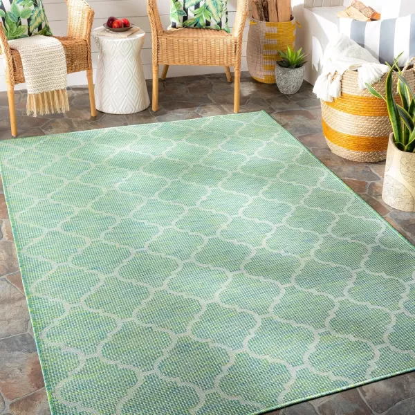 imageLivabliss Ariane Outdoor Traditional Area Rug 51quot x 7 Green