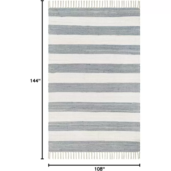 imageLivabliss Cotone Cottage Striped Area Rug5 x 76quot BlueGrayBluegray