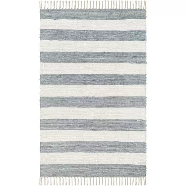 imageLivabliss Cotone Cottage Striped Area Rug5 x 76quot BlueGrayBluegray