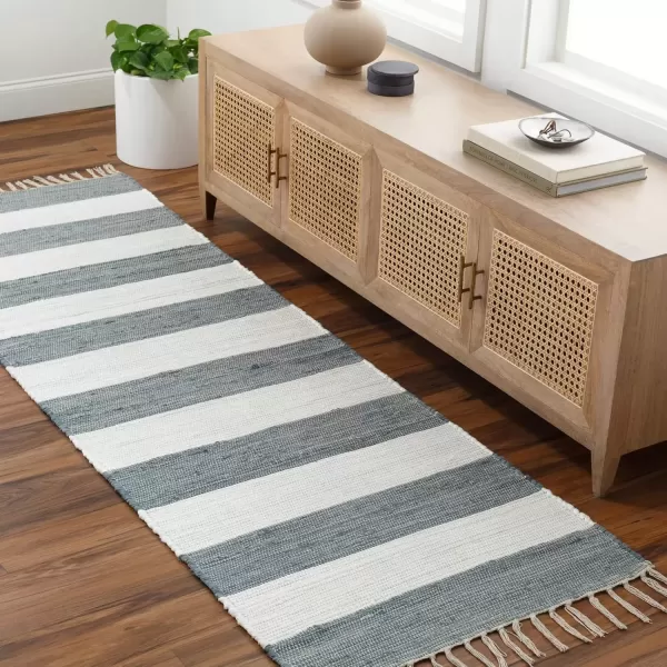 imageLivabliss Cotone Cottage Striped Area Rug5 x 76quot BlueGrayBluegray