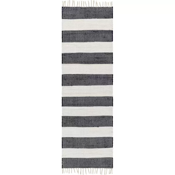 imageLivabliss Cotone Cottage Striped Area Rug5 x 76quot BlueGrayCharcoal