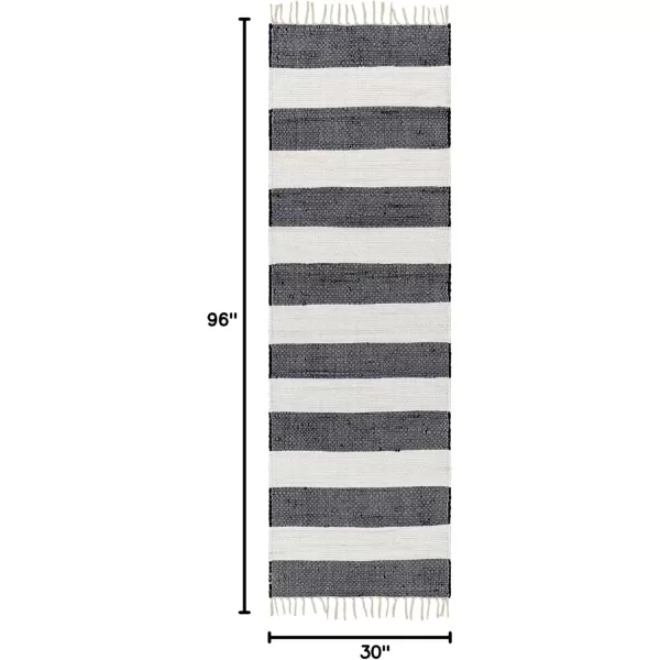 imageLivabliss Cotone Cottage Striped Area Rug5 x 76quot BlueGrayCharcoal