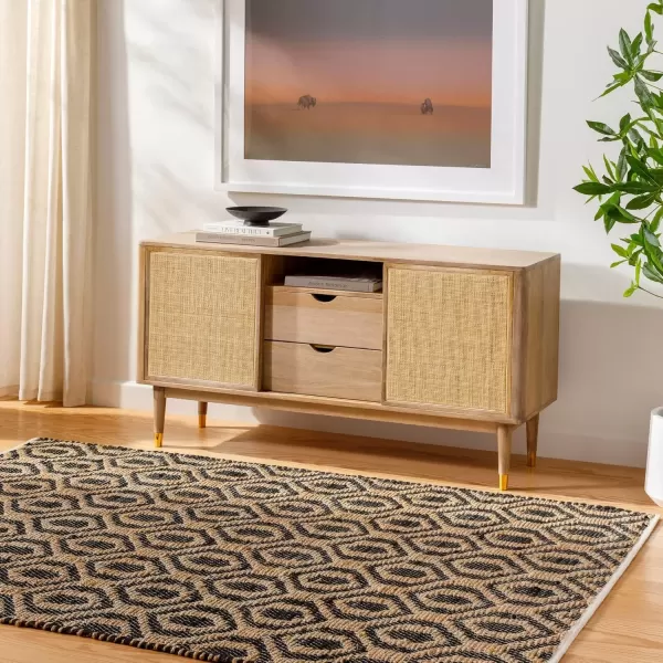 imageLivabliss Jean Modern Minimalist Area Rug5 x 76quot BlueBeigeBlackBeige