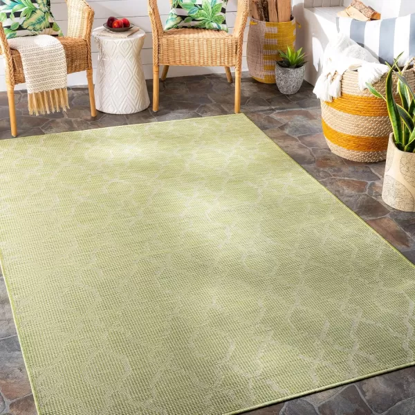 imageLivabliss Lasma Outdoor Traditional Area Rug 51quot x 7 Green