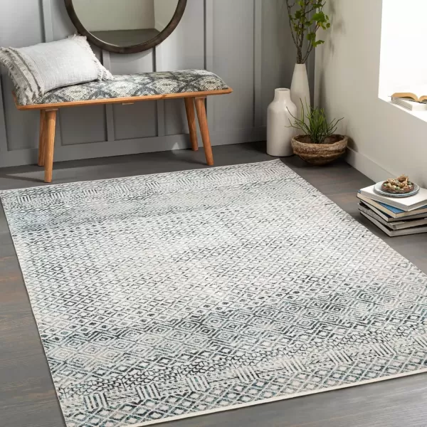 imageLivabliss Lavadora Global Washable Area Rug 53quot x 7 Ink Blue 5 x 7Ink Blue