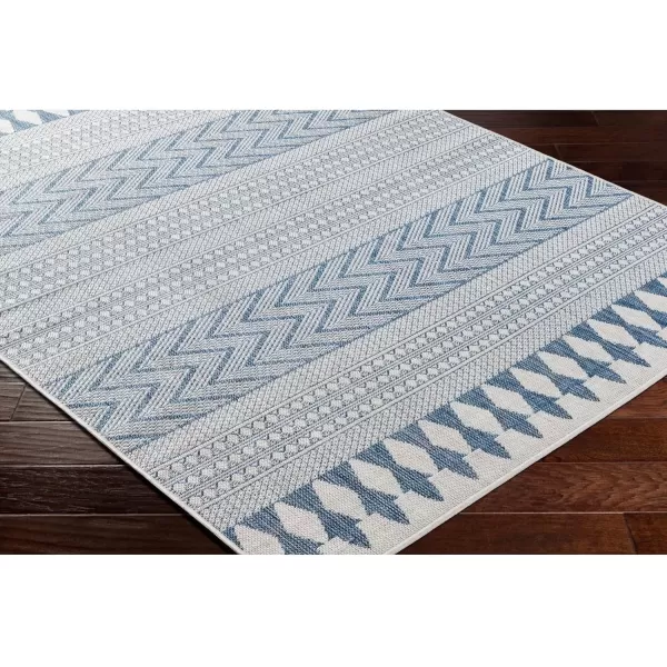 imageLivabliss Long Beach Area Rug 53quot x 7 Dark BlueTealBlueWhite