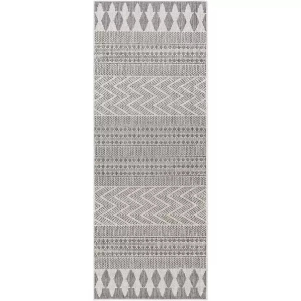 imageLivabliss Long Beach Area Rug 53quot x 7 Dark BlueTealCool Gray