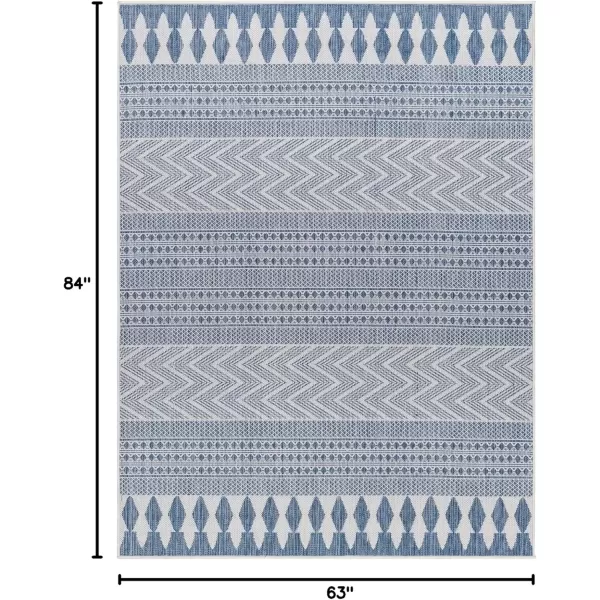 imageLivabliss Long Beach Area Rug 53quot x 7 Dark BlueTealDark BlueTeal