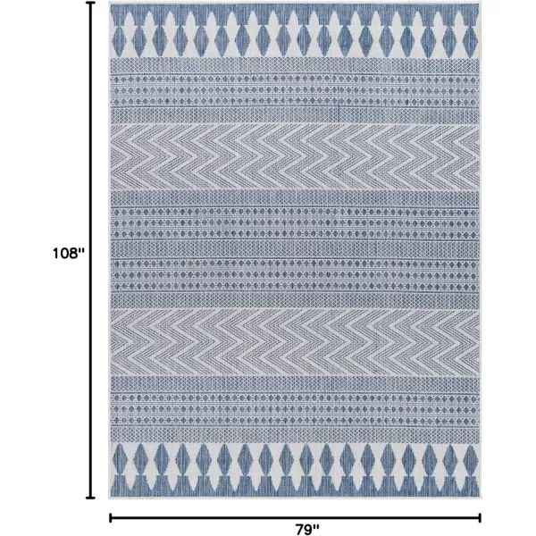 imageLivabliss Long Beach Area Rug 53quot x 7 Dark BlueTealDark BlueTeal