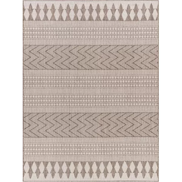 imageLivabliss Long Beach Area Rug 53quot x 7 Dark BlueTealTaupeBrown