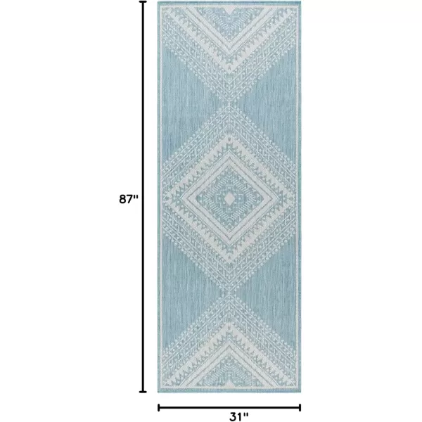 imageLivabliss Long Beach Global Area Rug 53quot x 7 Blue 5 x 7Blue