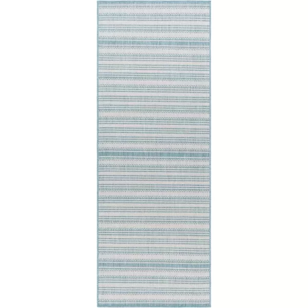 imageLivabliss Long Beach Global Area Rug 53quot x 7 BlueCream 5 x 7BlueCream