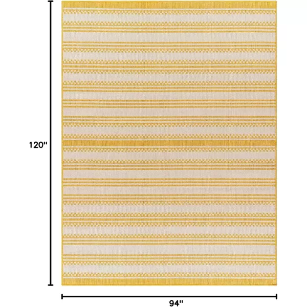 imageLivabliss Long Beach Global Area Rug 53quot x 7 BlueCream 5 x 7YellowCream