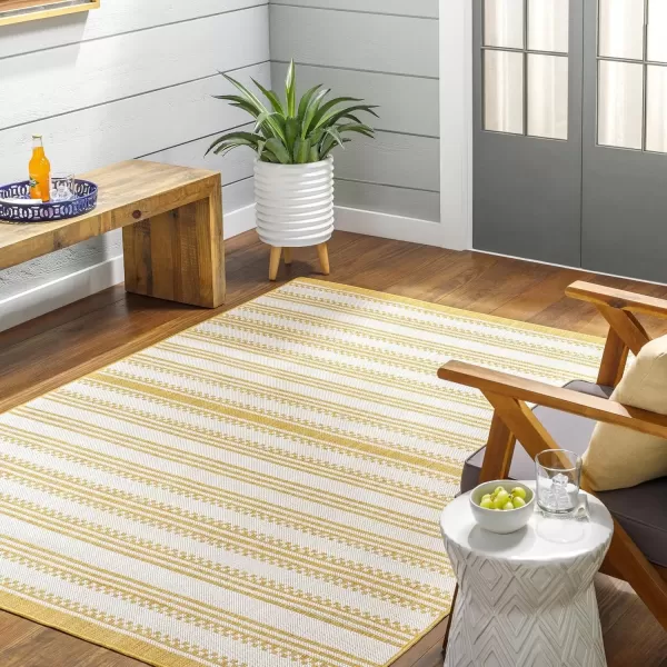 imageLivabliss Long Beach Global Area Rug 53quot x 7 BlueCream 5 x 7YellowCream