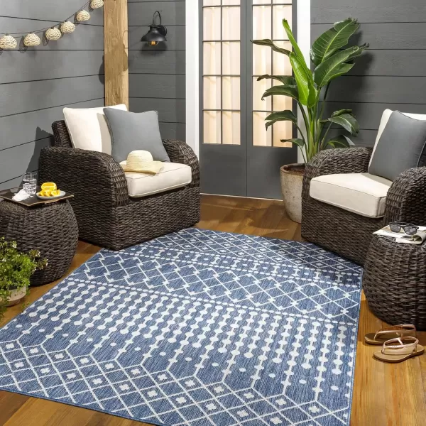 imageLivabliss Long Beach Global Area Rug 53quot x 7 BlueGray 5 x 7Medium Gray