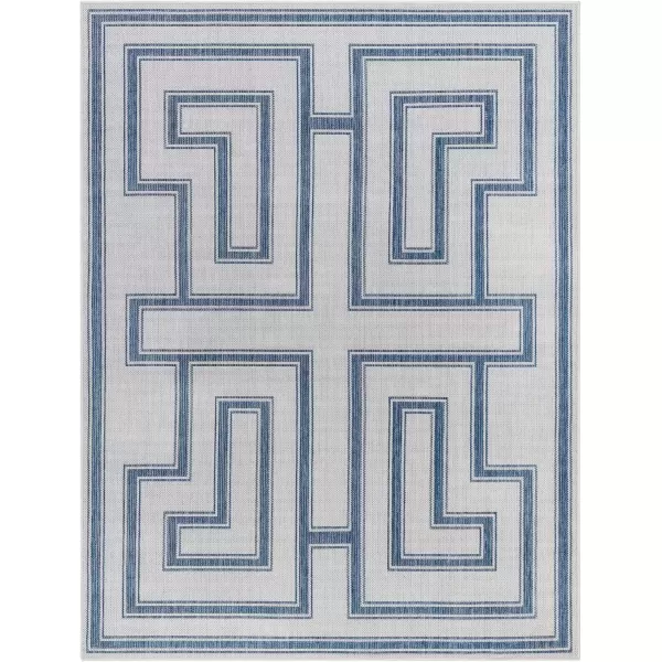 imageLivabliss Long Beach Global Area Rug 53quot x 7 Light GrayBlue 5 x 7