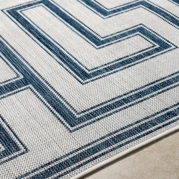 imageLivabliss Long Beach Global Area Rug 53quot x 7 Light GrayBlue 5 x 7