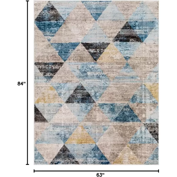 imageLivabliss Pertek Modern Area Rug 53quot x 7 BlueMulti 5 x 7