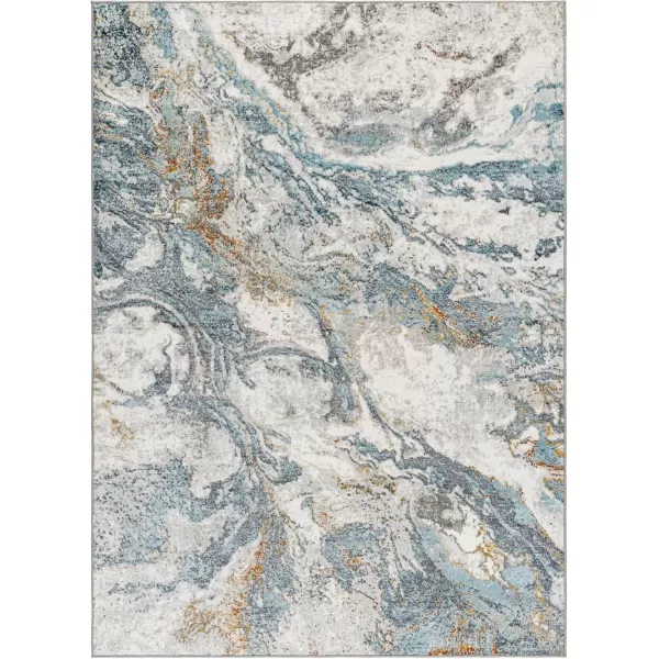 imageLivabliss San Francisco Modern Area Rug 53quot x 7 Blue 5 x 7