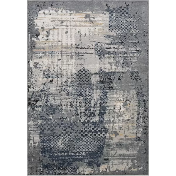 imageLivabliss Vaughn Modern Textured Area Rug 53quot x 73quot Dark Blue